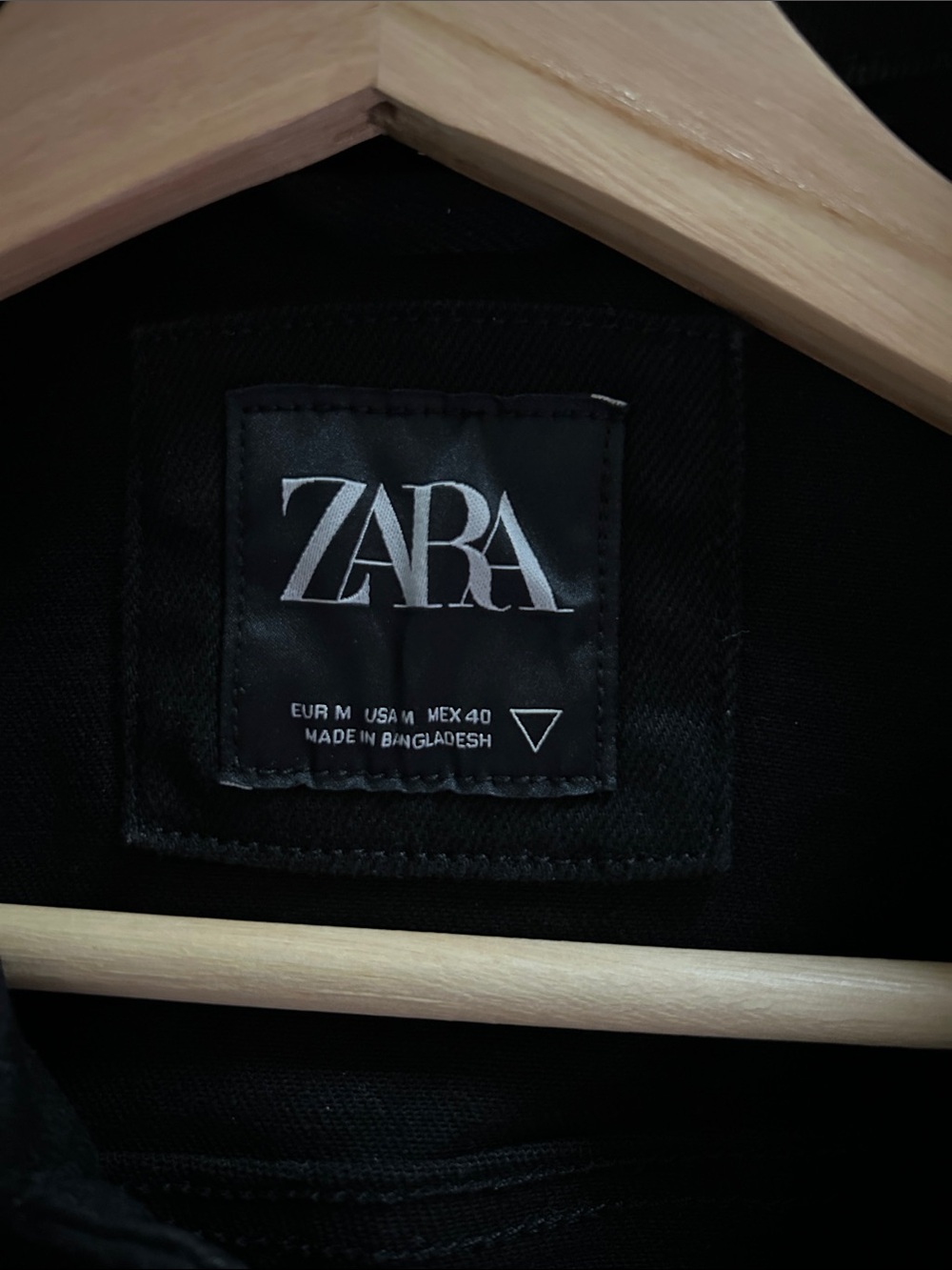 Zara Black Denim Trucker Jacket - Picture 2 of 8
